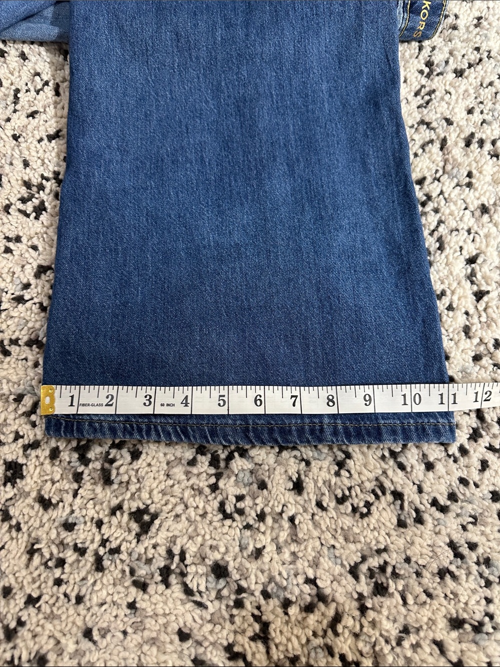 Michael Kors Medium Blue High-Rise Wide Leg Jeans - Picture 12 of 13
